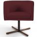 Poltrona Decorativa Giratória Base X Betina D02 Veludo Marsala C-278 - Lyam Decor