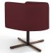 Poltrona Decorativa Giratória Base X Betina D02 Veludo Marsala C-278 - Lyam Decor
