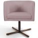 Poltrona Decorativa Giratória Base X Betina D02 Veludo Rosê C-305 - Lyam Decor
