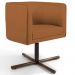 Poltrona Decorativa Giratória Base X Betina D02 Veludo Telha C-262 - Lyam Decor