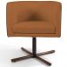 Poltrona Decorativa Giratória Base X Betina D02 Veludo Telha C-262 - Lyam Decor