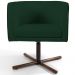 Poltrona Decorativa Giratória Base X Betina D02 Veludo Verde Musgo C-303 - Lyam Decor