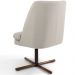 Poltrona Decorativa Giratória Base X Pérsia D02 Linho Bege C-107 - Lyam Decor