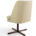 Poltrona Decorativa Giratória Base X Pérsia D02 Linho Bege C-129 - Lyam Decor