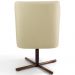 Poltrona Decorativa Giratória Base X Pérsia D02 Linho Bege C-129 - Lyam Decor