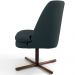 Poltrona Decorativa Giratória Base X Pérsia D02 Linho Chumbo C-465 - Lyam Decor