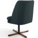 Poltrona Decorativa Giratória Base X Pérsia D02 Linho Chumbo C-465 - Lyam Decor