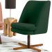 Poltrona Decorativa Giratória Base X Pérsia D02 Linho Verde C-117 - Lyam Decor