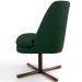 Poltrona Decorativa Giratória Base X Pérsia D02 Linho Verde C-117 - Lyam Decor