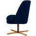 Poltrona Decorativa Giratória Base X Pérsia D02 Veludo Azul Marinho B-287 - Lyam Decor