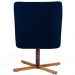 Poltrona Decorativa Giratória Base X Pérsia D02 Veludo Azul Marinho B-287 - Lyam Decor