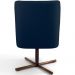 Poltrona Decorativa Giratória Base X Pérsia D02 Veludo Azul Oxford B-304  - Lyam Decor