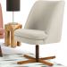 Poltrona Decorativa Giratória Base X Pérsia D02 Veludo Bege B-309  - Lyam Decor