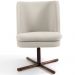 Poltrona Decorativa Giratória Base X Pérsia D02 Veludo Bege B-309  - Lyam Decor