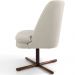 Poltrona Decorativa Giratória Base X Pérsia D02 Veludo Bege B-309  - Lyam Decor