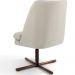 Poltrona Decorativa Giratória Base X Pérsia D02 Veludo Bege B-309  - Lyam Decor