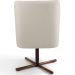Poltrona Decorativa Giratória Base X Pérsia D02 Veludo Bege B-309  - Lyam Decor