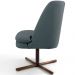 Poltrona Decorativa Giratória Base X Pérsia D02 Veludo Cinza B-317  - Lyam Decor