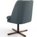 Poltrona Decorativa Giratória Base X Pérsia D02 Veludo Cinza B-317  - Lyam Decor