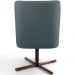 Poltrona Decorativa Giratória Base X Pérsia D02 Veludo Cinza B-317  - Lyam Decor