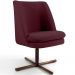 Poltrona Decorativa Giratória Base X Pérsia D02 Veludo Marsala B-278 - Lyam Decor