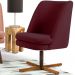 Poltrona Decorativa Giratória Base X Pérsia D02 Veludo Marsala B-278 - Lyam Decor