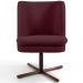 Poltrona Decorativa Giratória Base X Pérsia D02 Veludo Marsala B-278 - Lyam Decor