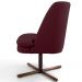 Poltrona Decorativa Giratória Base X Pérsia D02 Veludo Marsala B-278 - Lyam Decor