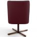 Poltrona Decorativa Giratória Base X Pérsia D02 Veludo Marsala B-278 - Lyam Decor