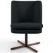 Poltrona Decorativa Giratória Base X Pérsia D02 Veludo Preto B-300  - Lyam Decor