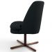 Poltrona Decorativa Giratória Base X Pérsia D02 Veludo Preto B-300  - Lyam Decor