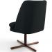 Poltrona Decorativa Giratória Base X Pérsia D02 Veludo Preto B-300  - Lyam Decor
