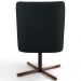 Poltrona Decorativa Giratória Base X Pérsia D02 Veludo Preto B-300  - Lyam Decor
