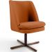 Poltrona Decorativa Giratória Base X Pérsia D02 Veludo Telha B-262  - Lyam Decor