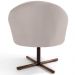 Poltrona Decorativa Giratória Base X Rafa D02 Veludo Bege C-309 - Lyam Decor