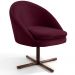 Poltrona Decorativa Giratória Base X Rafa D02 Veludo Marsala C-278 - Lyam Decor