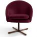 Poltrona Decorativa Giratória Base X Rafa D02 Veludo Marsala C-278 - Lyam Decor