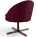 Poltrona Decorativa Giratória Base X Rafa D02 Veludo Marsala C-278 - Lyam Decor