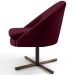 Poltrona Decorativa Giratória Base X Rafa D02 Veludo Marsala C-278 - Lyam Decor