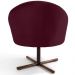 Poltrona Decorativa Giratória Base X Rafa D02 Veludo Marsala C-278 - Lyam Decor