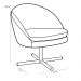 Poltrona Decorativa Giratória Base X Rafa D02 Veludo Marsala C-278 - Lyam Decor