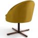 Poltrona Decorativa Giratória Base X Rafa D02 Veludo Mostarda C-279 - Lyam Decor