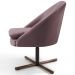 Poltrona Decorativa Giratória Base X Rafa D02 Veludo Rosê C-305 - Lyam Decor