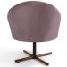 Poltrona Decorativa Giratória Base X Rafa D02 Veludo Rosê C-305 - Lyam Decor
