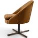Poltrona Decorativa Giratória Base X Rafa D02 Veludo Telha C-262 - Lyam Decor