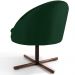 Poltrona Decorativa Giratória Base X Rafa D02 Veludo Verde C-303 - Lyam Decor