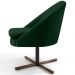 Poltrona Decorativa Giratória Base X Rafa D02 Veludo Verde C-303 - Lyam Decor