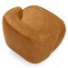 Poltrona Decorativa Giratória Orgânica Para Sala Living Barolo L06 Couríssimo Whisky - Lyam Decor
