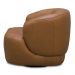Poltrona Decorativa Giratória Orgânica Para Sala Living Begur L06 Couro Caramelo - Lyam Decor