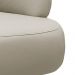 Poltrona Decorativa Giratória Orgânica Para Sala Living Zadok L06 Couro Cinza Claro - Lyam Decor